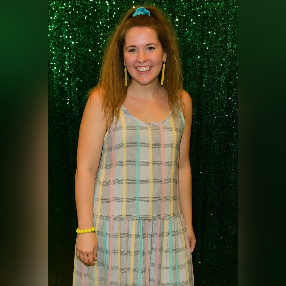 Cotton Express Blue and White Sleeveless Sundress